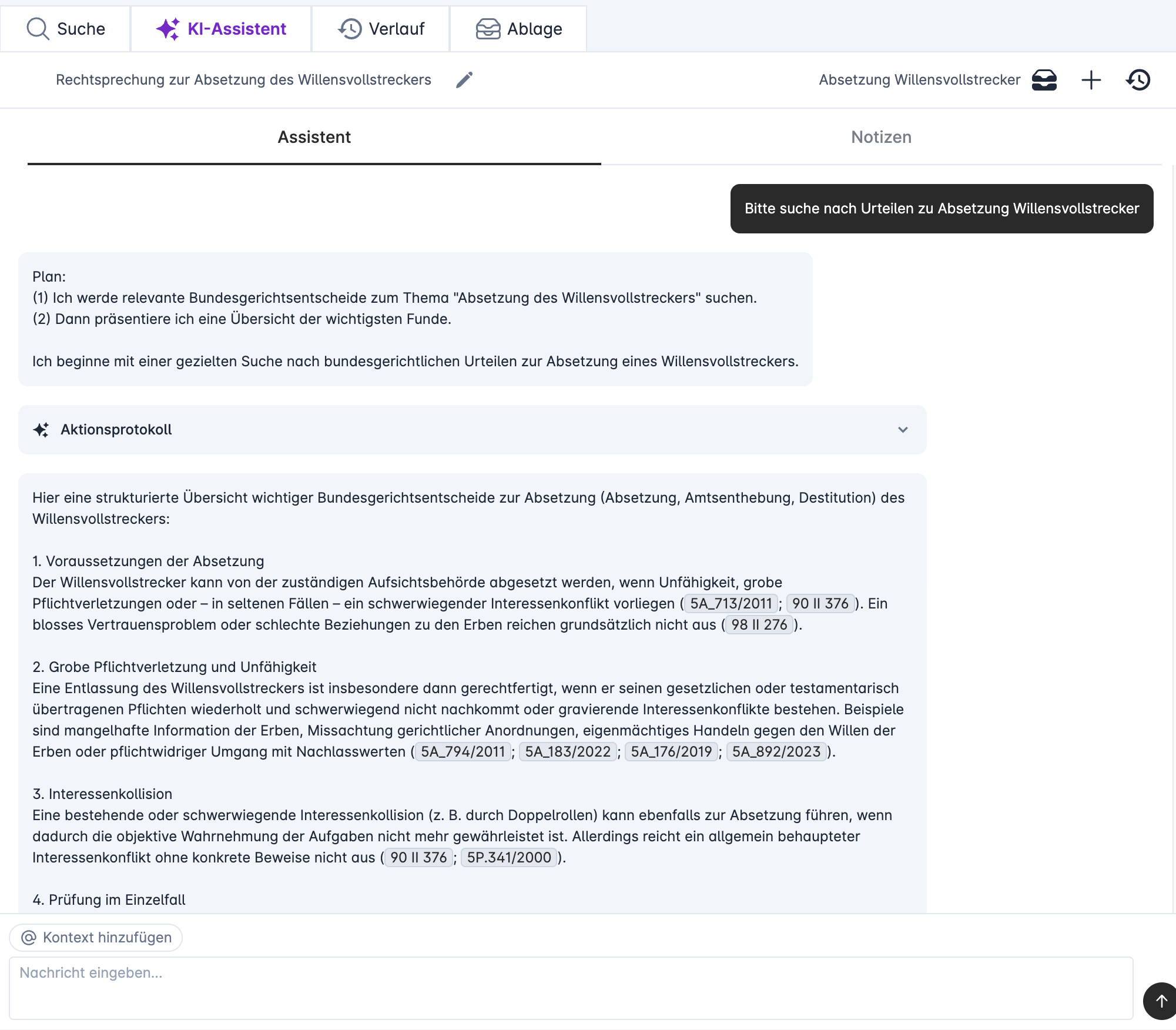 Relevante Gerichtsentscheidungen recherchieren