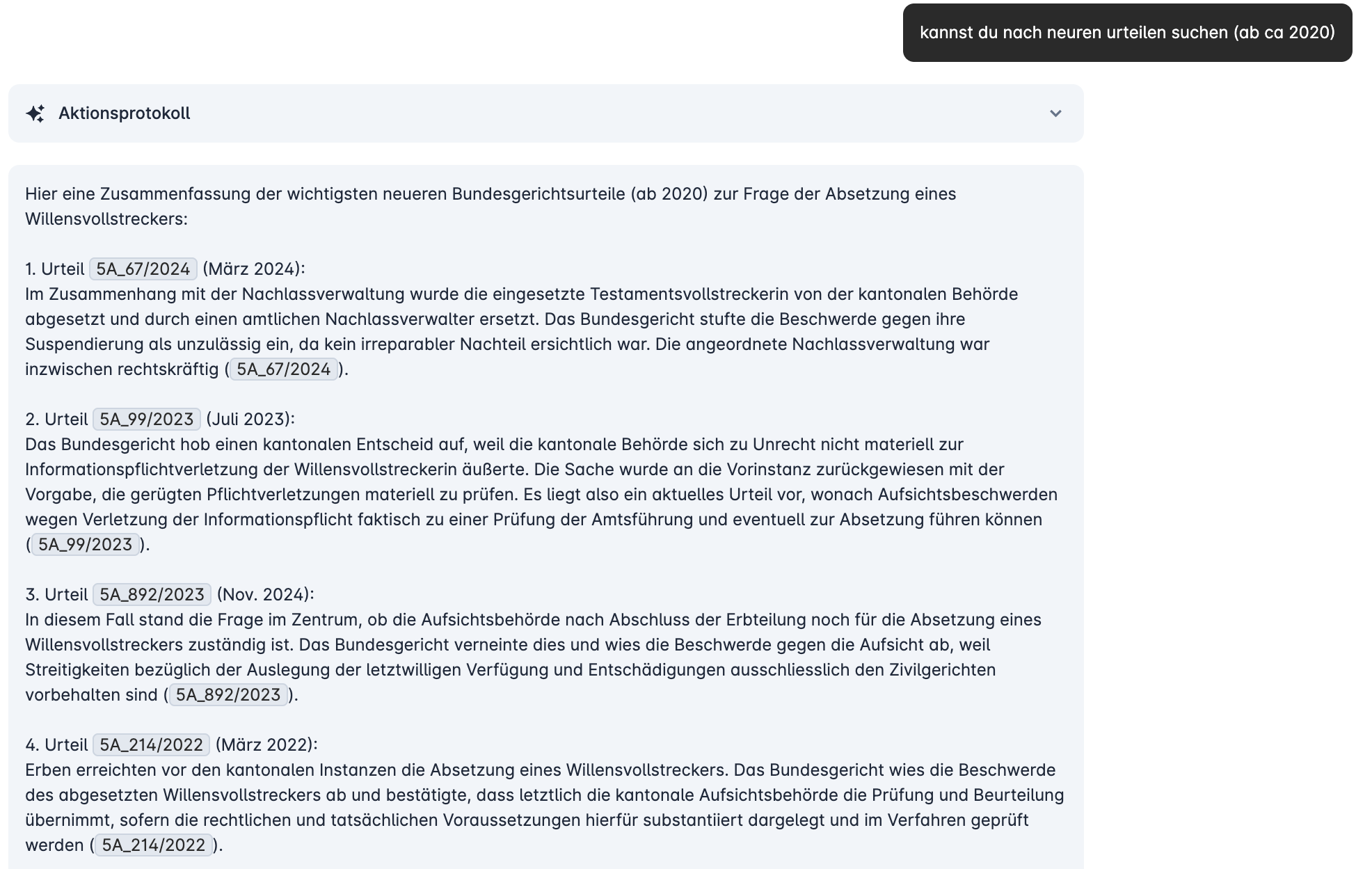 Relevante Gerichtsentscheidungen recherchieren