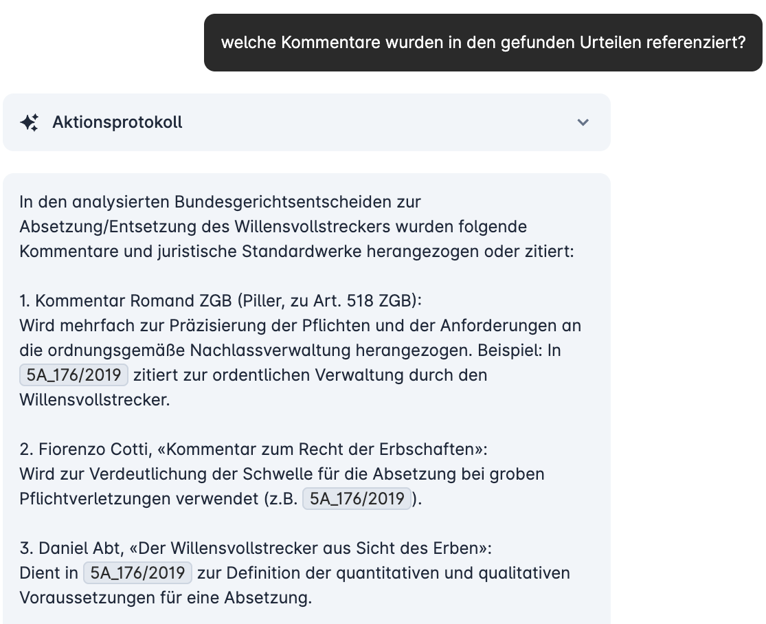 Rechtskommentare abrufen
