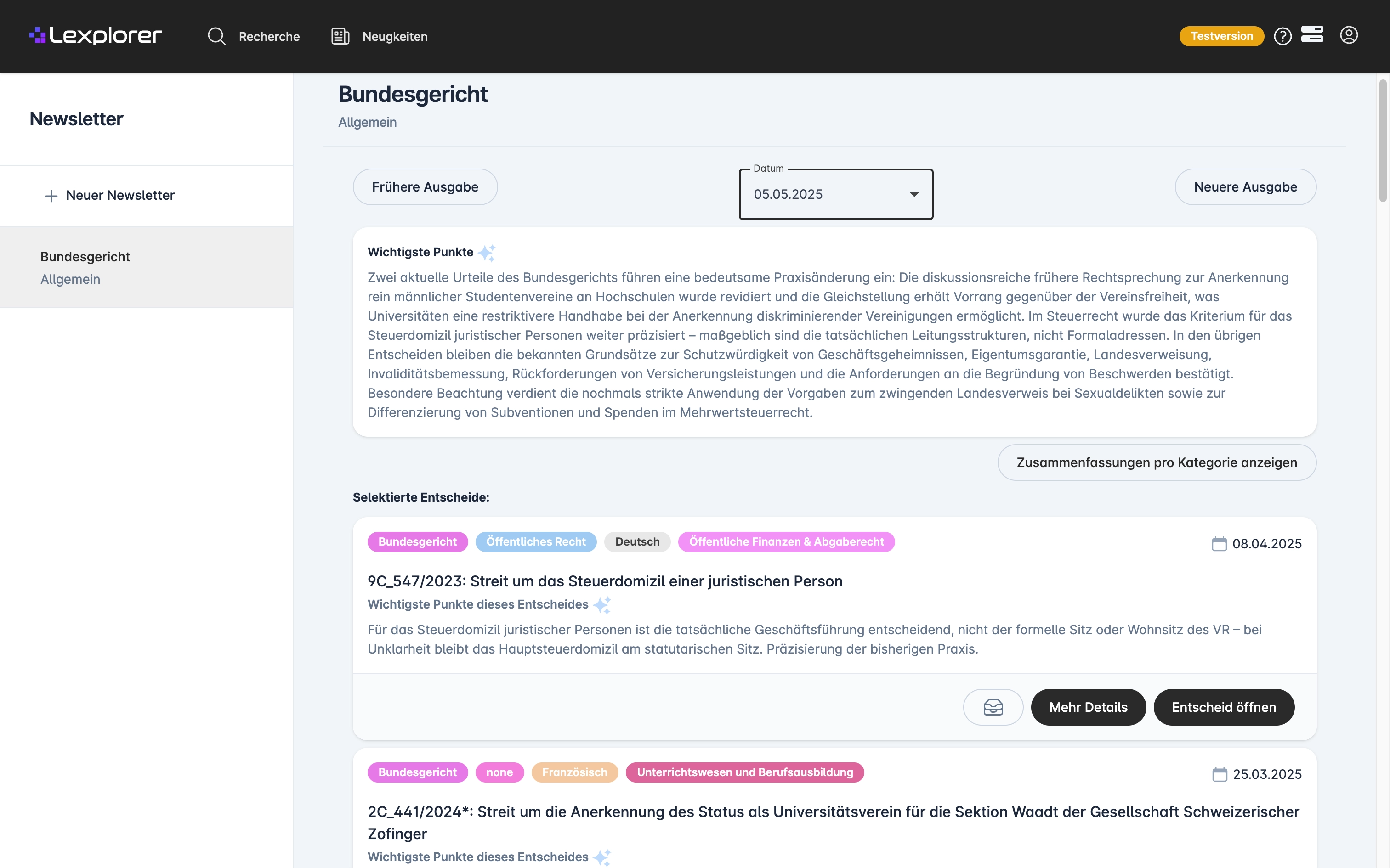 Lexplorer Pulse Newsletter